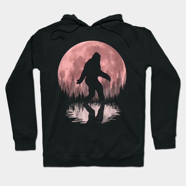 Bigfoot Moon Hoodie by Tesszero